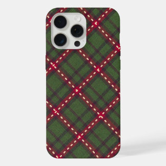 Green & Red Plaid Cozy Christmas Festive iPhone 15 Pro Max Case