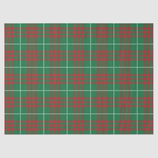 Green & Red Plaid Tissue Paper (Front)