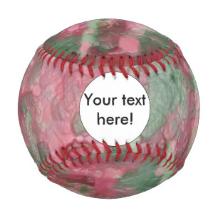 Green red platic abstract design baseball
