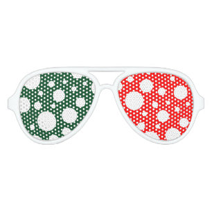Green/Red Rainbow Spots Party Shades