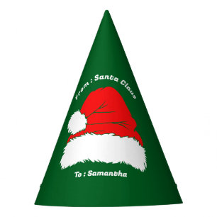 Green Red Santa Christmas Party Hat