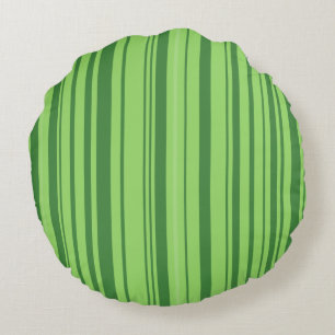 Green Red Watermelon Design Round Pillow