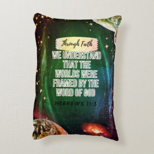 Green Red White Accent Pillow