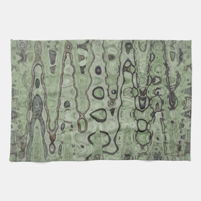 Green Reflections, Green Daze Kitchen Towel (Horizontal)