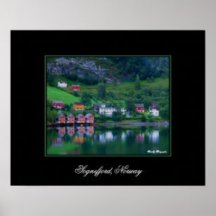 Green Reflections Norway Poster