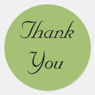 Green Regency Thank You Stickers