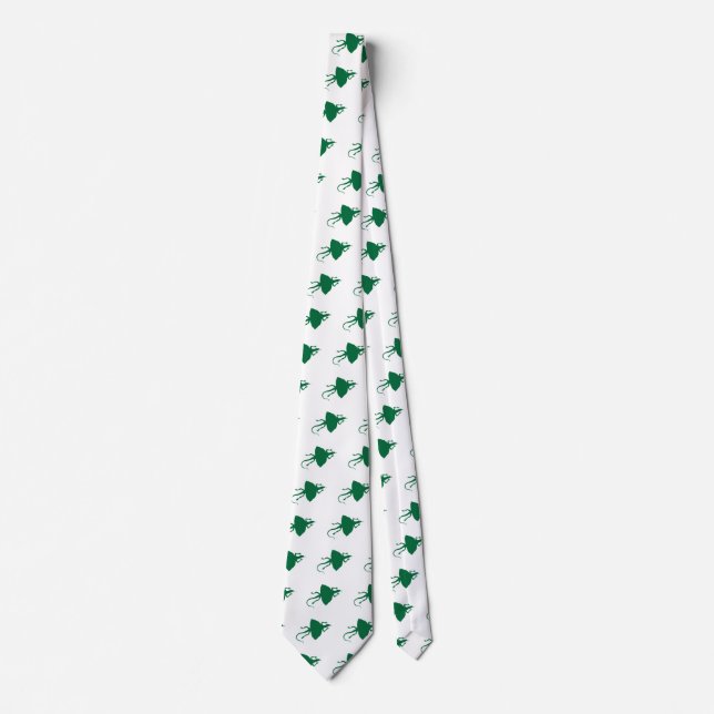 Green reptile pattern tie (Front)