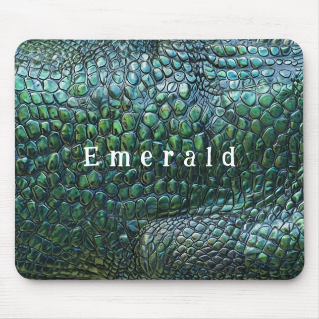 Green Reptile Scale Texture Mousepad (Front)