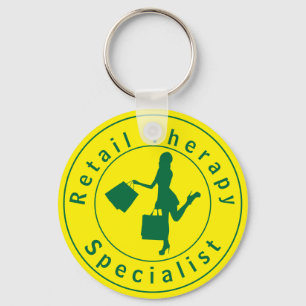 Green Retail Therapy Specialist Keychain