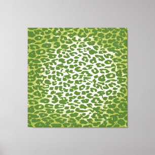 Green Retro Animal Print Skin Of Leopard