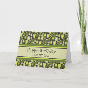 Green Retro Dad Birthday Card