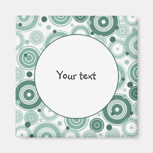 Green retro design magnet