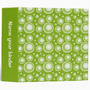 Green Retro Dots 2 inch Designer Binder