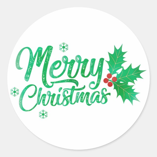 green retro line happy birthday classic round sticker (Front)