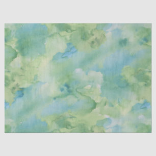 Green Retro Watercolor Texture Tissue Paper
