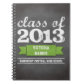 Green ribbon banner chalkboard graduation student notebook
