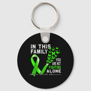 Green Ribbon Butterfly Mental Health Awareness Keychain