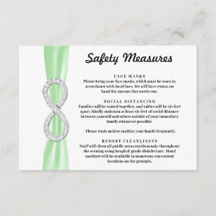 Green Ribbon Diamond Infinity Safety Measures Enclosure Card