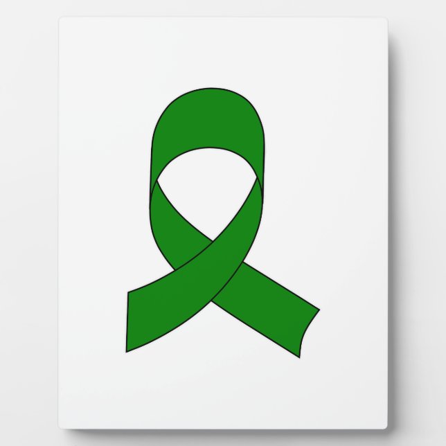 Green Ribbon Drawing Plaque (Front)