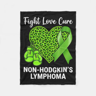 Green ribbon fight love non hodgkins lymphoma fleece blanket
