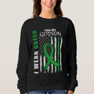 Green Ribbon Godson Kidney Disease Awareness Flag  Sweatshirt
