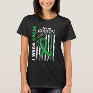 Green Ribbon Godson Kidney Disease Awareness Flag T-Shirt