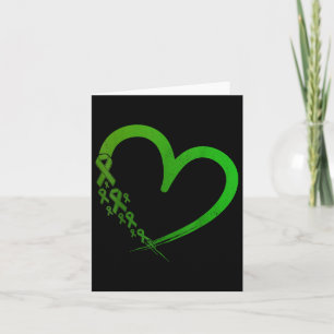 Green Ribbon Heart Mental Health S Awareness Month Card