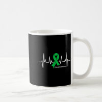 Green Ribbon Heartbeat Kidney Disease Awareness Me