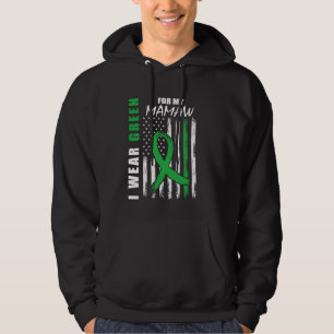 Green Ribbon Mamaw Kidney Disease Awareness USA Fl Hoodie