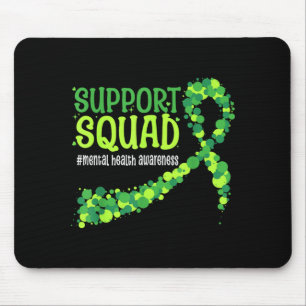 Green Ribbon Mental Health Awareness Support Team Mouse Pad