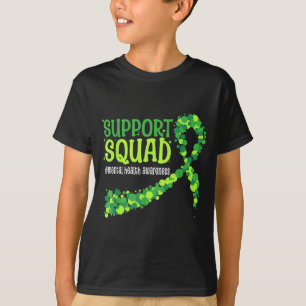 Green Ribbon Mental Health Awareness Support Team T-Shirt