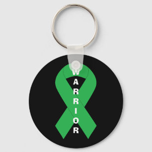 Green Ribbon Mental Health Awareness Warrior Keychain