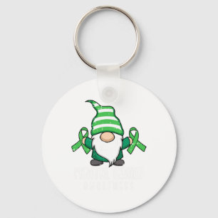 Green Ribbon Mental Health Awareness Warrior Keychain