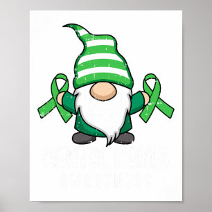 Green Ribbon Mental Health Awareness Warrior  Poster