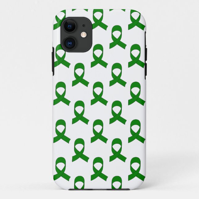 Green Ribbon Pattern Case-Mate iPhone Case (Back)