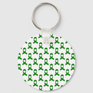 Green Ribbon Pattern Keychain