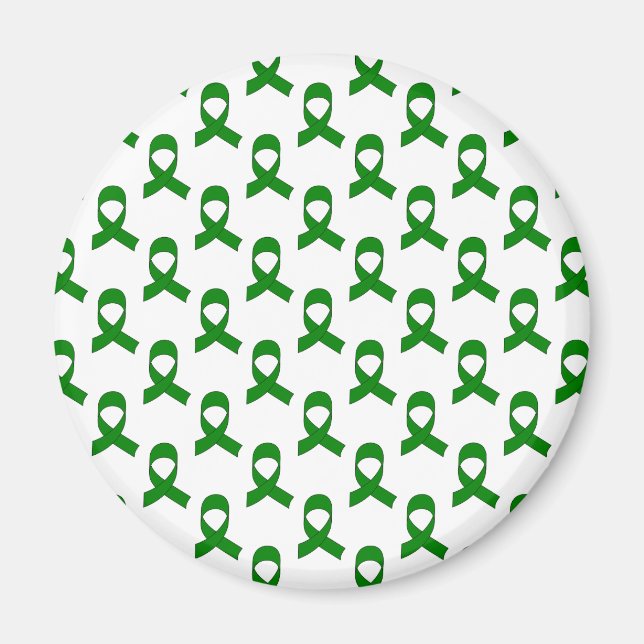 Green Ribbon Pattern Magnet (Front)