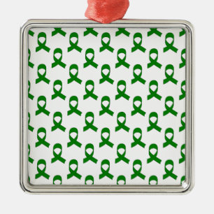 Green Ribbon Pattern Metal Ornament
