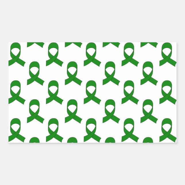 Green Ribbon Pattern Sticker (Front)