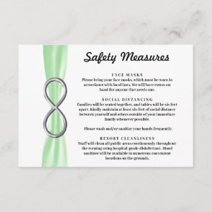 Green Ribbon Silver Infinity Safety Measures Enclosure Card