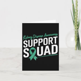 Green Ribbon Support Squad For Kidney Disease Awar Card