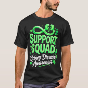 Green ribbon support squad kidney disease awarenes T-Shirt