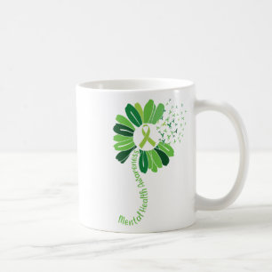 Green Ribbon Warrior & Supporters - Mental Hea Coffee Mug