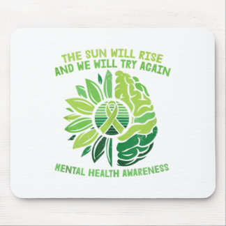 Green Ribbon Warrior &amp; Supporters - Mental Hea Mouse Pad