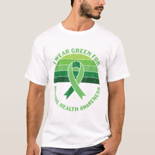 Green Ribbon Warrior & Supporters - Mental Hea T-Shirt