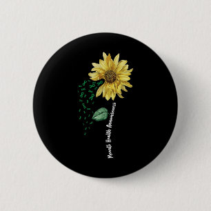Green Ribbon Warrior And Supporters - Mental Healt 2 Inch Round Button