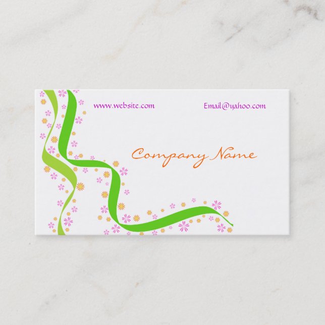 Green Ribbons Business Card (Front)