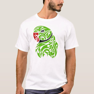 Green ringneck parrot tattoo T-Shirt