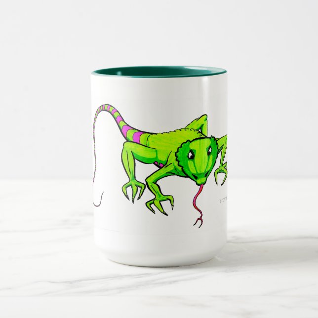 Green Ringo Lizard Mug (Center)