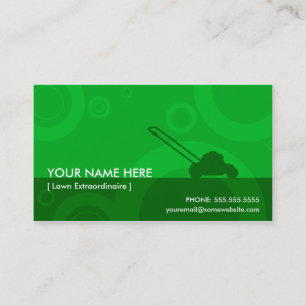 green rings mowing business card